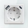 Immax NEO 07553L - Tomada inteligente Tipo E 16A/230V + 1x USB-A + 1x USB-C PD 20W Tuya