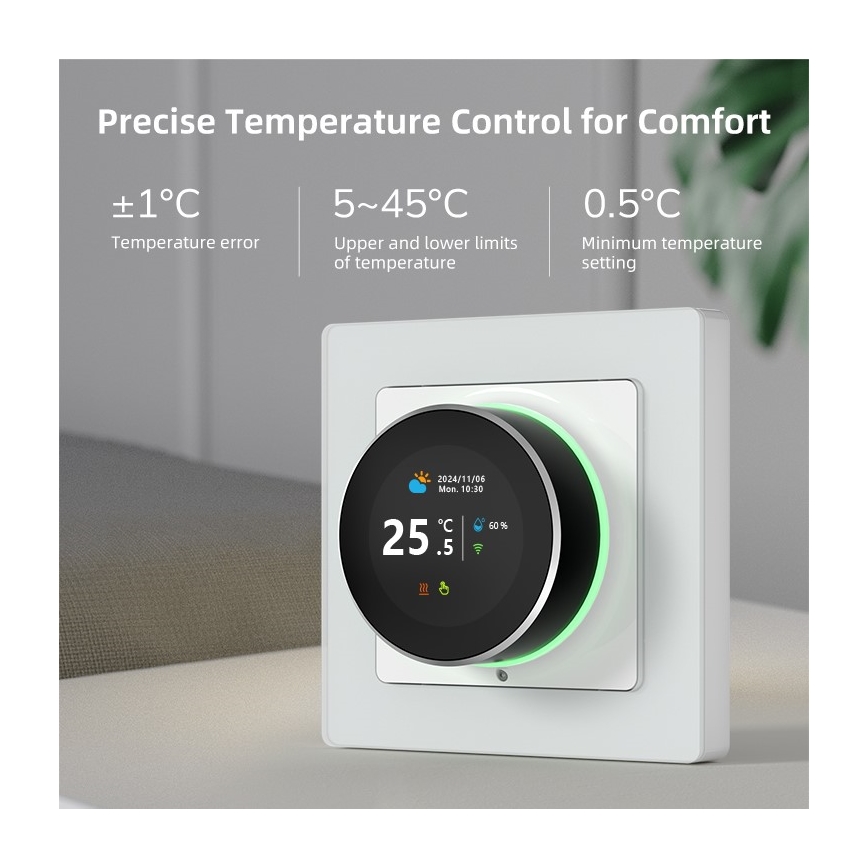 Immax NEO 07555L - Termóstato inteligente para aquecimento de piso elétrico 230V/16A Tuya