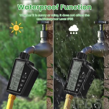 Immax NEO 07556L - Válvula de irrigação 4xAA IP65 Wi-Fi Tuya