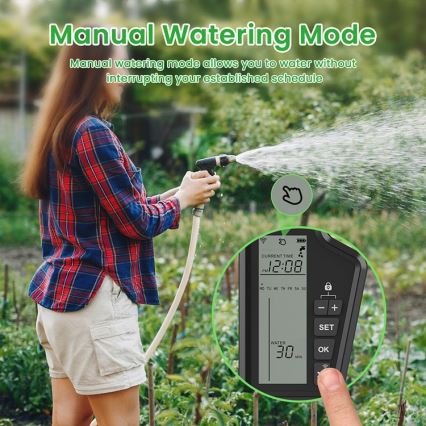 Immax NEO 07556L - Válvula de irrigação 4xAA IP65 Wi-Fi Tuya