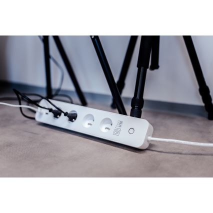 Immax NEO 07707L - Extensão NEO LITE Smart 4AC + 4USB Wi-Fi Tuya 1,5m