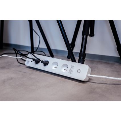 Immax NEO 07707L - Extensão NEO LITE Smart 4AC + 4USB Wi-Fi Tuya 1,5m