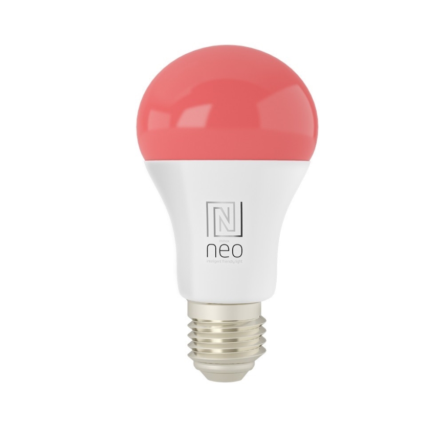 Immax NEO 07712L - LED RGB+CCT Lâmpada com regulação NEO LITE Smart E27/9W/230V Wi-Fi Tuya 2200 - 6500K