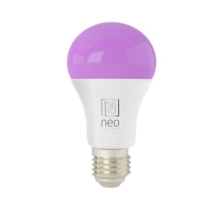 Immax NEO 07712L - LED RGB+CCT Lâmpada com regulação NEO LITE Smart E27/9W/230V Wi-Fi Tuya 2200 - 6500K