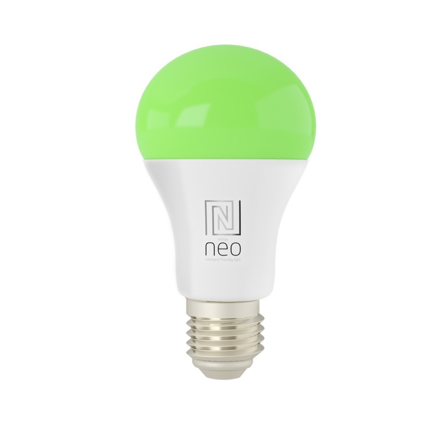 Immax NEO 07712L - LED RGB+CCT Lâmpada com regulação NEO LITE Smart E27/9W/230V Wi-Fi Tuya 2200 - 6500K