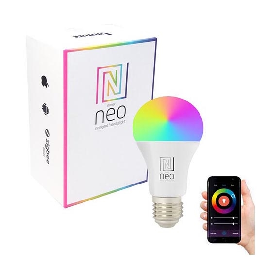 Immax NEO 07712L - LED RGB+CCT Lâmpada com regulação NEO LITE Smart E27/9W/230V Wi-Fi Tuya 2200 - 6500K