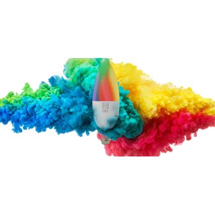 Immax NEO 07716L - LED RGB+CCT Lâmpada com regulação E14/5,5W/230V 2700K Wi-Fi Tuya