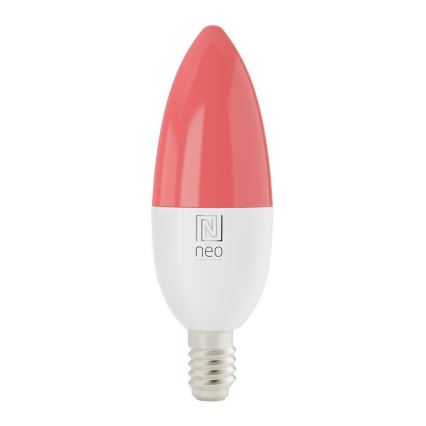 Immax NEO 07716L - LED RGB+CCT Lâmpada com regulação E14/5,5W/230V 2700K Wi-Fi Tuya
