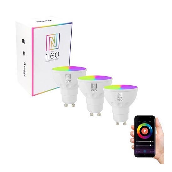 Immax NEO 07724C - CONJUNTO 3x LED RGB+CCT Lâmpadas com regulação GU10/4,8W/230V 2700K Wi-Fi Tuya