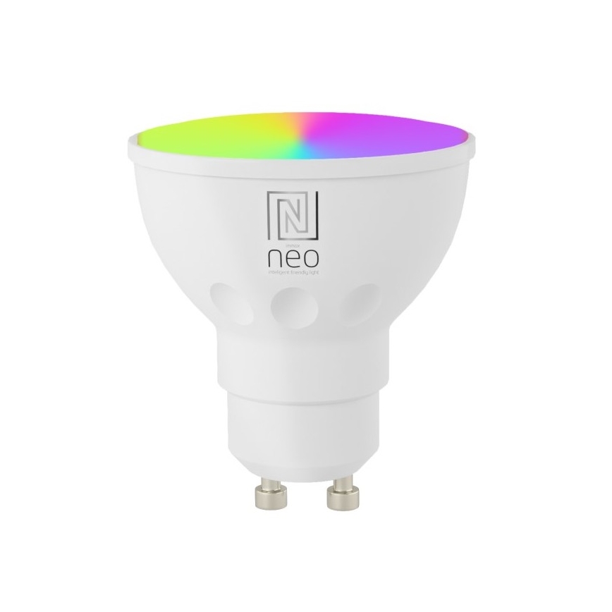 Immax NEO 07724CDO - Conjunto de 3 Lâmpadas LED RGB+CCT dimerizáveis GU10/4,8W/230V 2700-6500K Wi-Fi Tuya + comando remoto