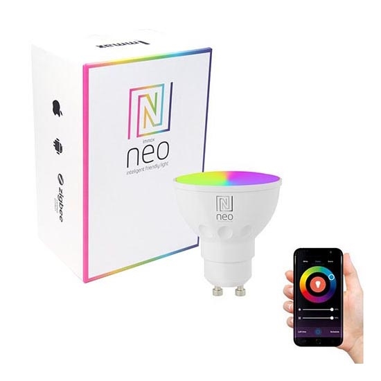 Immax NEO 07724L -Lâmpada com regulação  LED RGB+CCT GU10/4,8W/230V 2700K Wi-Fi Tuya