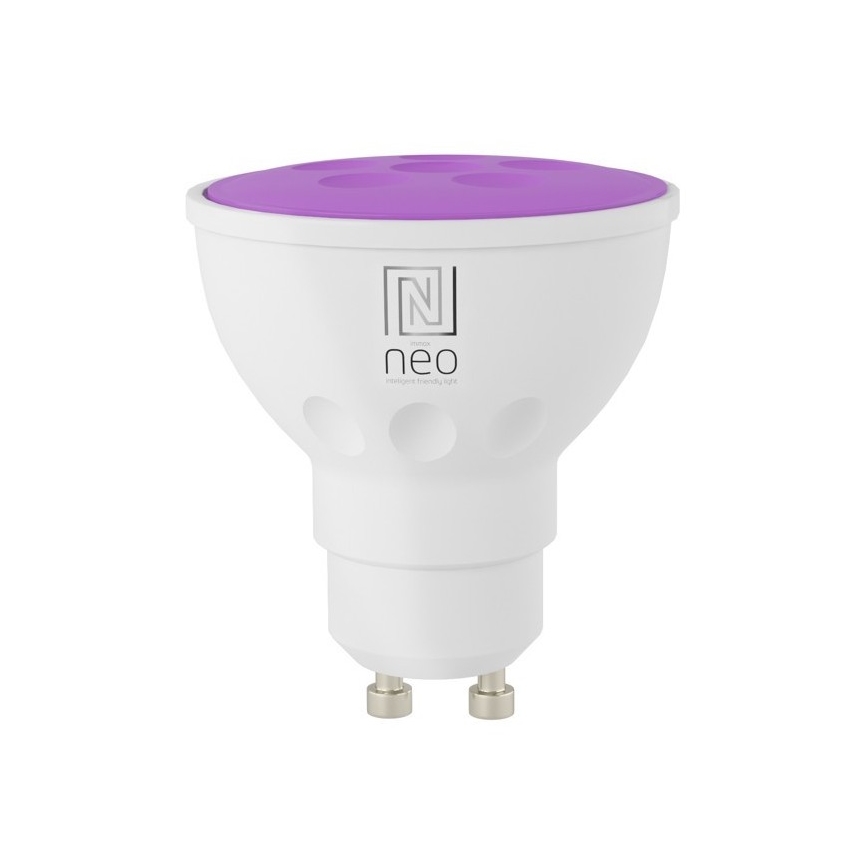 Immax NEO 07724L -Lâmpada com regulação  LED RGB+CCT GU10/4,8W/230V 2700K Wi-Fi Tuya
