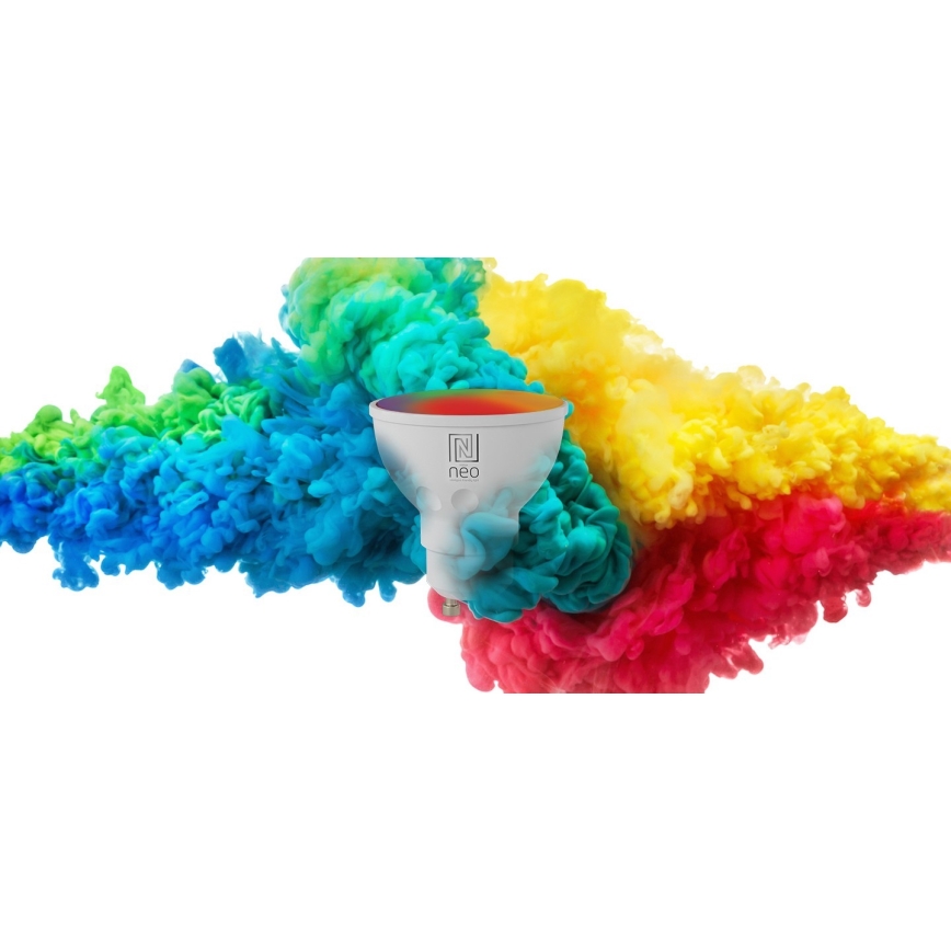 Immax NEO 07724L -Lâmpada com regulação  LED RGB+CCT GU10/4,8W/230V 2700K Wi-Fi Tuya