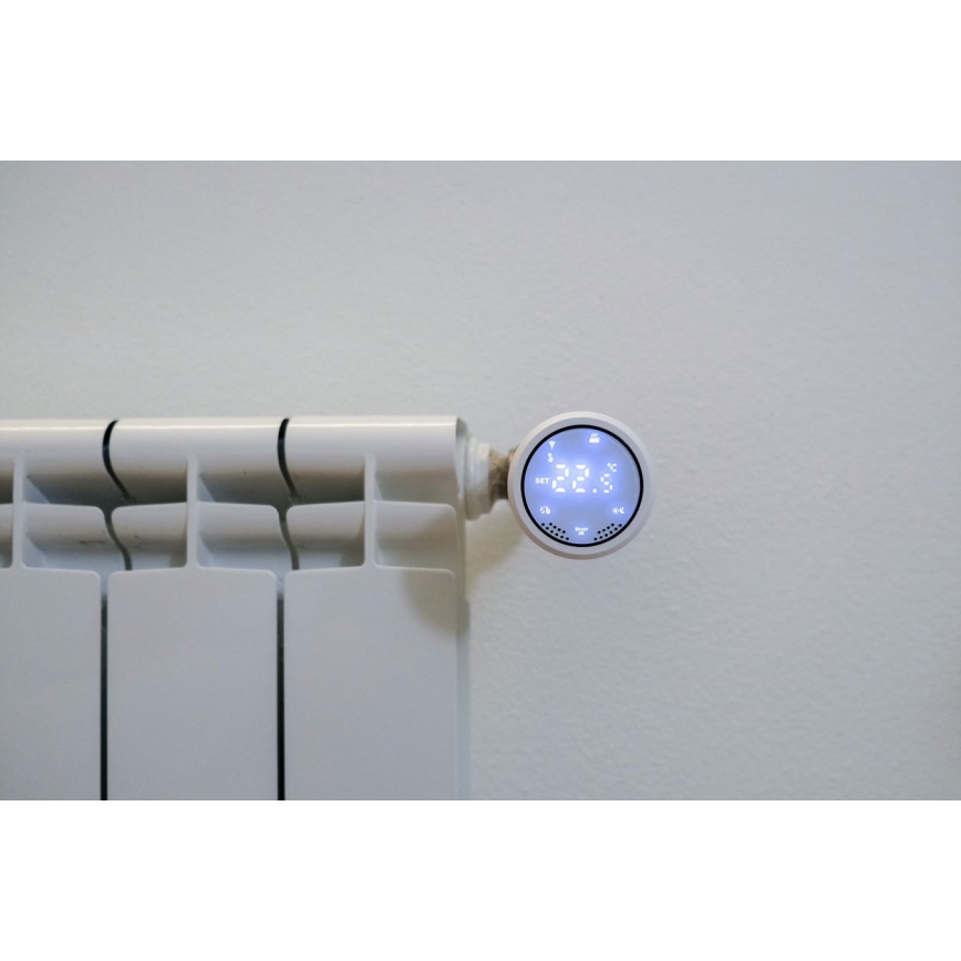 Immax NEO 07732B - CONJUNTO 2x Cabeça termostática + BRIDGE PRO v2 2xAA/3V Tuya