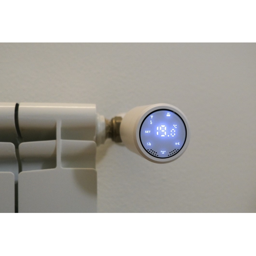 Immax NEO 07732C- CONJUNTO 4x Cabeça termostática + BRIDGE PRO v3 2xAA/3V Wi-Fi Tuya