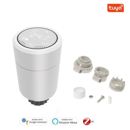 Immax NEO 07732C- CONJUNTO 4x Cabeça termostática + BRIDGE PRO v3 2xAA/3V Wi-Fi Tuya