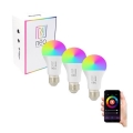 Immax NEO 07733C - CONJUNTO 3x LED RGB+CCT Lâmpada com regulação NEO LITE E27/11W/230V 2700 - 6500K Wi-Fi Tuya