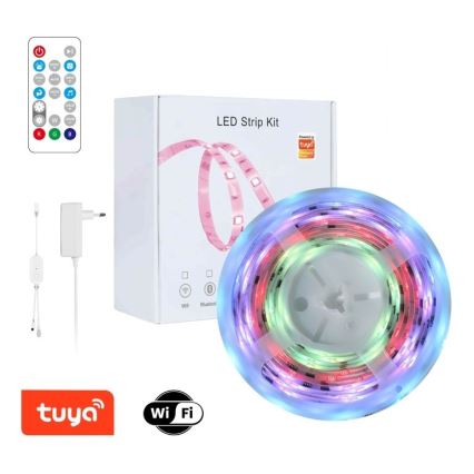 Immax NEO 07734L - Tira LED RGB Regulável NEO LITE LED/18W/230V 5 m MUSIC IP65 Wi-Fi Tuya + controlo remoto