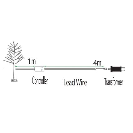 Immax NEO 07750L - LED RGB+CW Regulação exterior Decoração de Natal NEO LITE LED/7,2W/230V 1,8m IP44 Wi-Fi Tuya árvore