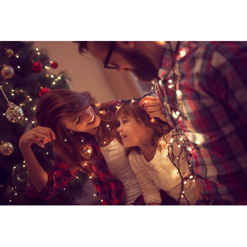 Immax NEO 07756L - Cordão de luzes exterior LED dimável NEO LITE, 400 LEDs, 10 funções, 43 m, IP44, Wi‑Fi Tuya, multicolorido