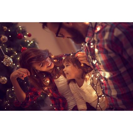 Immax NEO 07756L - Guirlanda de luzes LED regulável para exterior NEO LITE 400 LEDs / 10 funções 43 m IP44 Wi-Fi Tuya multicolorido