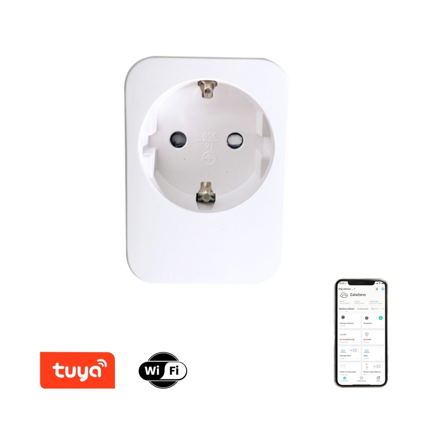 Immax NEO 07761L - Tomada inteligente NEO LITE 3680W/230V/16A Wi-Fi Tuya SCHUKO