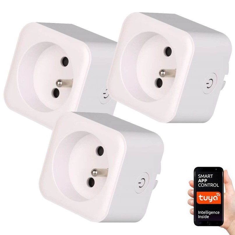 Immax NEO 07762C - CONJUNTO 3x Tomada inteligente NEO LITE 3680W/230V/16A Wi-Fi Tuya