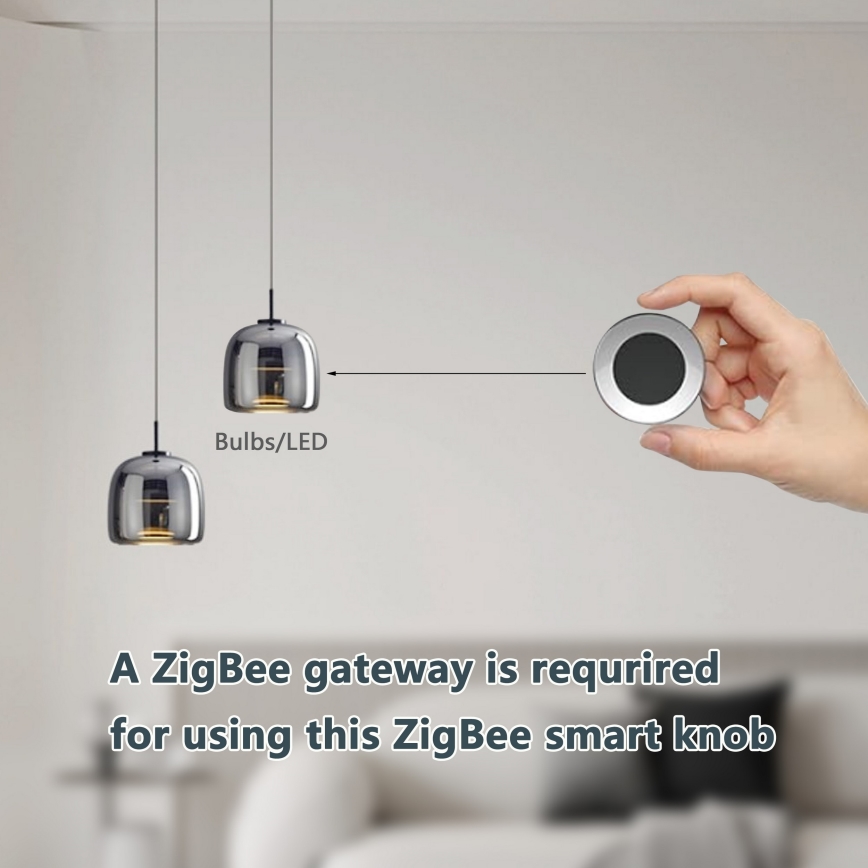 Immax NEO 07768L - Regulador de intensidade luminosa inteligente e rotativo 1xCR2032 Tuya