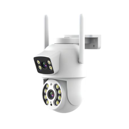 Immax NEO 07783L - Câmera externa inteligente com sensor DOUBLE 355° P/T 2x2MP IP65 Wi-Fi Tuya