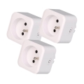 Immax NEO 07786C - Conjunto de 3 tomadas inteligentes NEO LITE 3680W/230V/16A Tuya