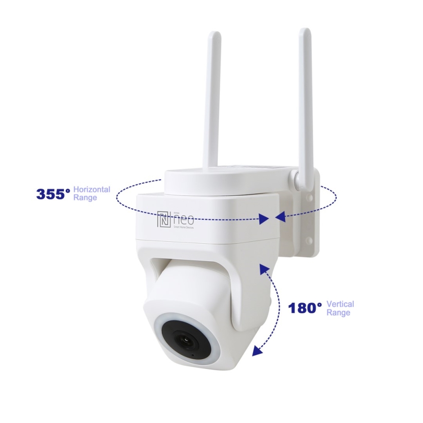 Immax NEO 07793L - Câmera externa inteligente com sensor CUBE 4MP 5V IP65 Wi-Fi Tuya