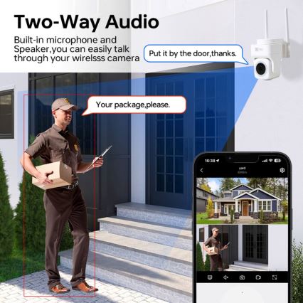 Immax NEO 07793L - Câmera externa inteligente com sensor CUBE 4MP 5V IP65 Wi-Fi Tuya