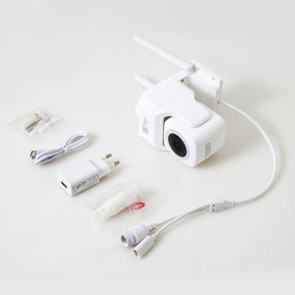 Immax NEO 07793L - Câmera externa inteligente com sensor CUBE 4MP 5V IP65 Wi-Fi Tuya