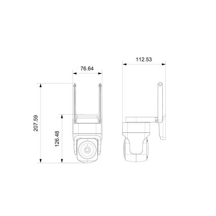Immax NEO 07793L - Câmera externa inteligente com sensor CUBE 4MP 5V IP65 Wi-Fi Tuya