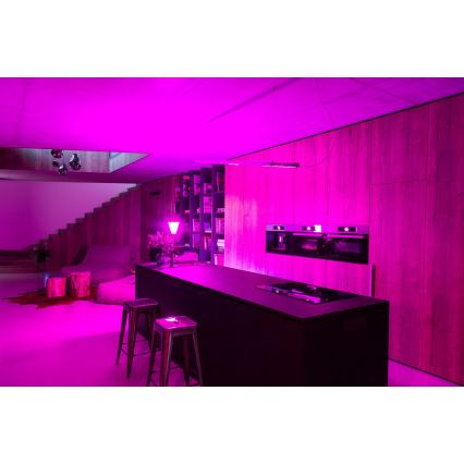 Immax NEO 07794CDO - Pack de 3 lâmpadas LED RGB+CCT reguláveis E27/14W/230V 2700K-6500K Tuya Wi-Fi + comando remoto