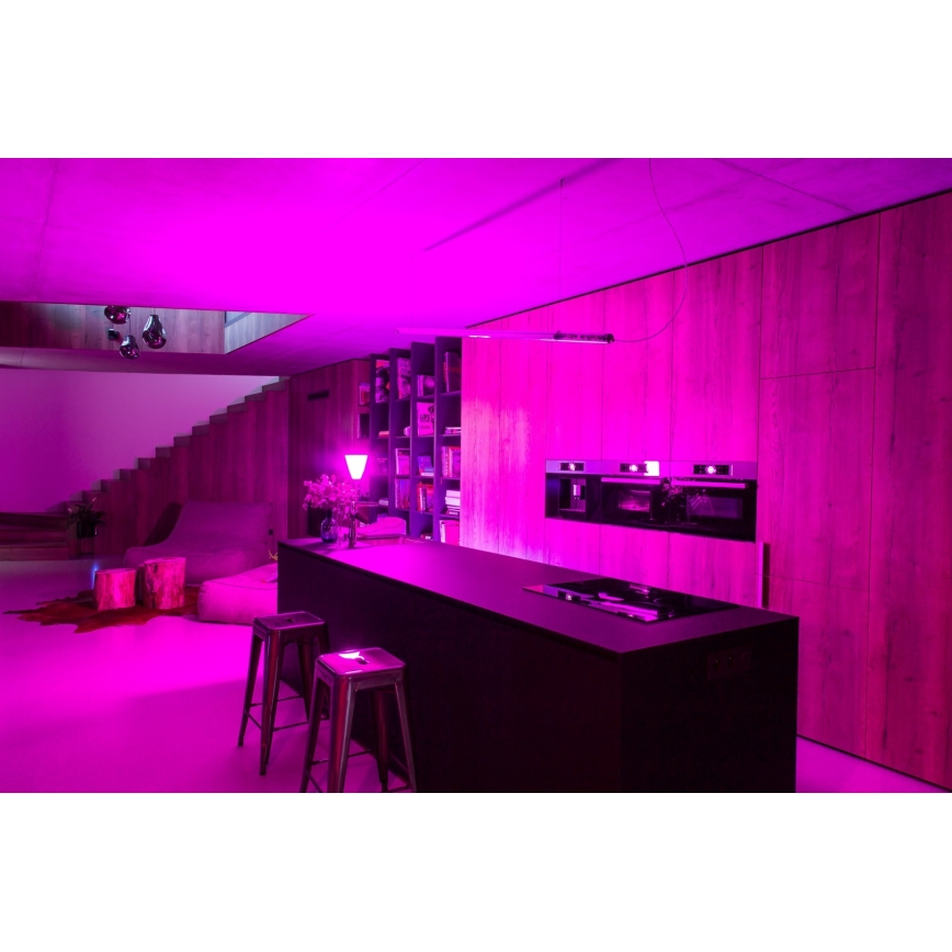 Immax NEO 07794CDO - Pack de 3 lâmpadas LED RGB+CCT reguláveis E27/14W/230V 2700K-6500K Tuya Wi-Fi + comando remoto