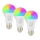 Immax NEO 07794CDO - Pack de 3 lâmpadas LED RGB+CCT reguláveis E27/14W/230V 2700K-6500K Tuya Wi-Fi + comando remoto