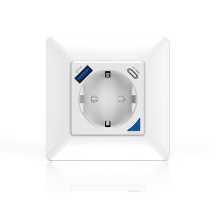 Immax NEO 07801L - Tomada inteligente 16A/230V + 1xUSB-A + 1xUSB-C Tuya SCHUKO