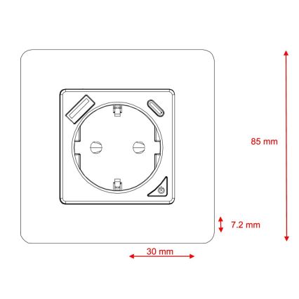Immax NEO 07801L - Tomada inteligente 16A/230V + 1xUSB-A + 1xUSB-C Tuya SCHUKO