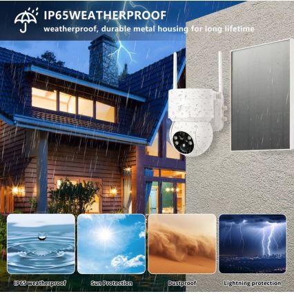 Immax NEO 07803L - Câmera solar externa inteligente com sensor SENTRY 6000 mAh Wi-Fi Tuya IP65