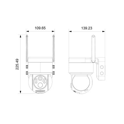 Immax NEO 07803L - Câmera solar externa inteligente com sensor SENTRY 6000 mAh Wi-Fi Tuya IP65