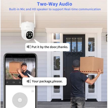 Immax NEO 07804L - Câmera solar externa inteligente com sensor, bateria de 9000 mAh, Wi-Fi Tuya, IP65