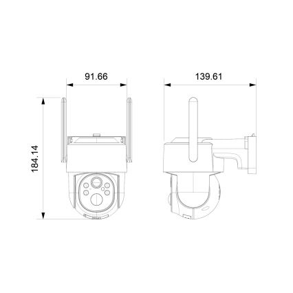 Immax NEO 07804L - Câmera solar externa inteligente com sensor, bateria de 9000 mAh, Wi-Fi Tuya, IP65