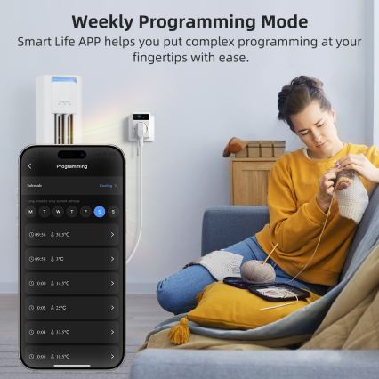 Immax NEO 07811L - Tomada inteligente com termómetro F 3680W Tuya Wi-Fi