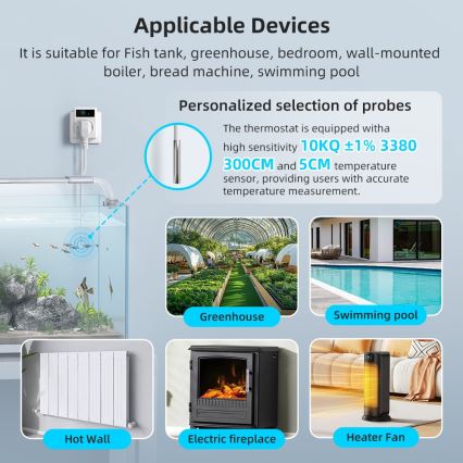 Immax NEO 07811L - Tomada inteligente com termómetro F 3680W Tuya Wi-Fi