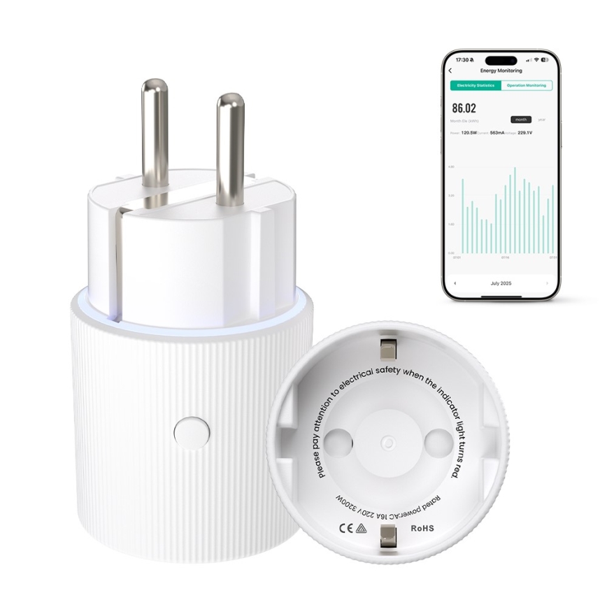 Immax NEO 07813L - Tomada inteligente F 3500W Tuya Wi-Fi