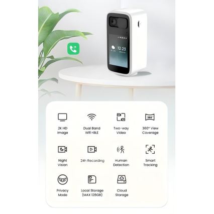 Immax NEO 07814L - Câmara de interior inteligente com sensor de 4 MP, 5V e Wi-Fi