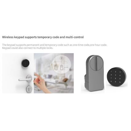 Immax NEO 07815L - Fechadura inteligente de porta com teclado, 4xAA + 2xAA, compatível com Tuya