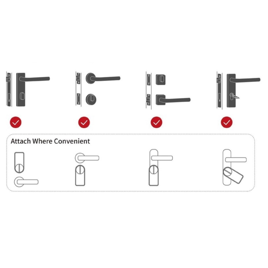 Immax NEO 07815L - Fechadura inteligente de porta com teclado, 4xAA + 2xAA, compatível com Tuya