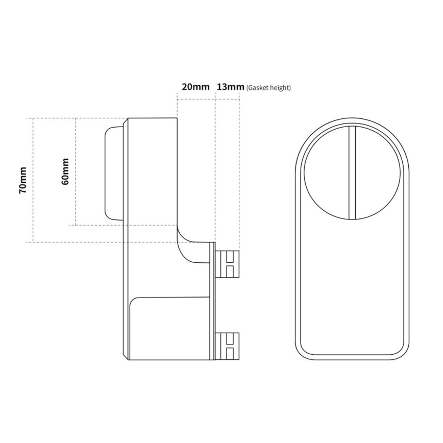 Immax NEO 07815L - Fechadura inteligente de porta com teclado, 4xAA + 2xAA, compatível com Tuya